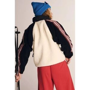 FREE PEOPLE Hit The Slopes Printed Fleece Jacket